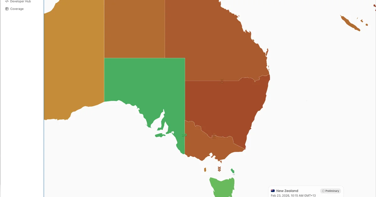 Electricity Maps showing live carbon intensity across Australia's NEM regions